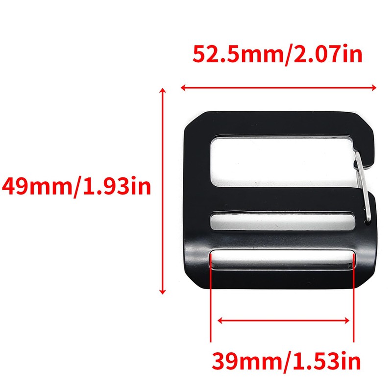 2PCS Adjustable Spring Door Push to Open G Shaped Buckle