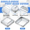 uxcell 20Pcs Post Base Cover, 3"x3" (Internal Size 1.6"x1.6") Metal
