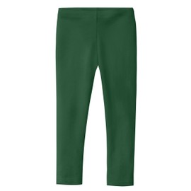 Made in USA Girls Leggings 100% Cotton for School Uniform Sports Coverage or Play Perfect for Sensitive Skin or SPD Sensory Friendly Clothing, Forest Green, 4T