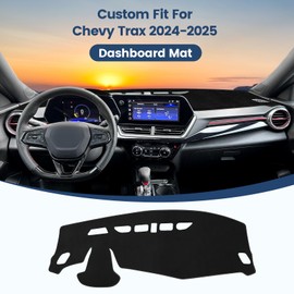 Rilsen Dashboard Cover Mat Custom Fit for 2024 2025 Chevy Trax Dash Cover Nonslip Dash Mat Protector Sunshade No Glare Black