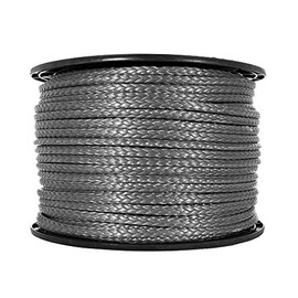 Rope & Cord 12-Strand DYMAX Rope | Gray | 10, 25, 50, 100, 600 ft | ½, ¼, 1/8, 3/8, 5/16 in | Made in The USA