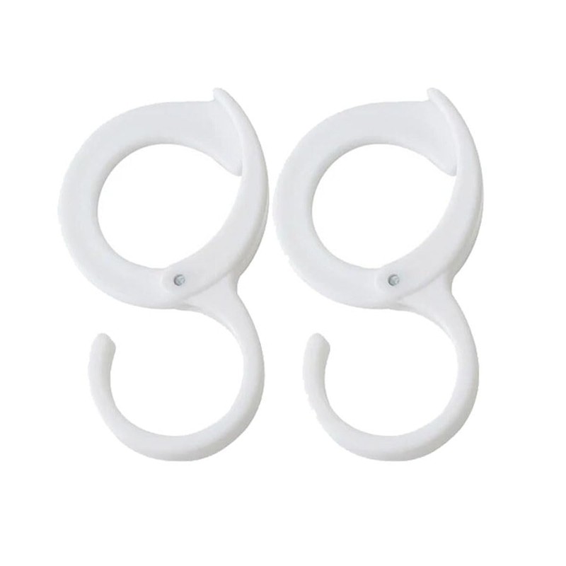 ZAAWUUT 8 Pieces Adjustable S Shaped Clip Hooks, Crossbar Hooks,
