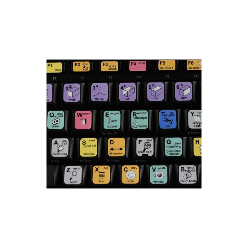 4Keyboard New SOLIDWORKS Keyboard Labels Shortcuts for Desktop, Laptop and