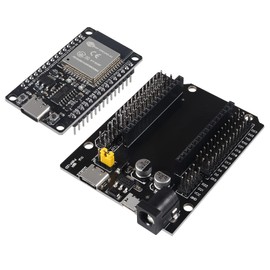ESP32 ESP-32S WiFi Development Board NodeMCU-32S Microcontroller Processor Integrated with ESP32 Development Board GPIO Breakout Board 30Pin Type-C Micro USB Dual Interface ESP32 Shield 30P