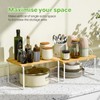 Ekisemio Kitchen Cabinet Organizer, Bamboo Spice Rack Organizer for Cabinet,