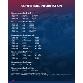 KAX Valve Cover Gasket Set Compatible with Traverse/Enclave 2009-2017, Acadia 2009-2016, Impala 2012-2013, CTS 2008-2013, SRX/Camaro/LaCrosse/Equinox/Terrain 10-13, Impala Limited OE VS50502, VS50808R