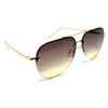 Dweebzilla Oversized Rimless Classic Sport Aviator Sunglasses With Floating Lenses