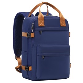 COOLIFE Hand Luggage Backpack for Ryanair 40 x 20 x 25 Travel Backpack Aeroplane 20L Small Hand Luggage Cabin Size Hand Luggage Bag with Laptop Compartment for Weekender Short Trip, Blue / Brown, Hand