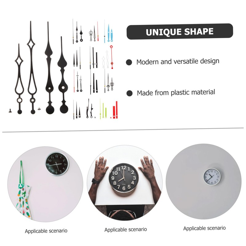 SHINEOFI 15 Sets Wall Clock Hands Replacement Kit Versatile Design