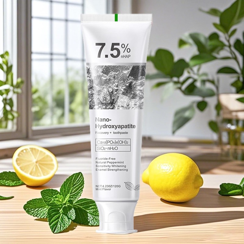 Hydroxyapatite Toothpastes for Enamel Protection and Tooth Strengthening, Gentle Mint,