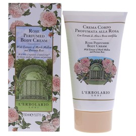 LErbolario L'erbolario body cream - rose - with extracts of marshmallow and provence rose - rich yet light cream that moisturizes and smoothens - 5.07 oz