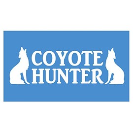 EZ-STIK Coyote Hunter *H940* 8 inch Sticker Decal Predator Decoy Yellowstone