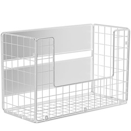 Magnetic Shelf for Fridge, Fruit Potato & Onion Storage Bins, Pantry Organizers & Storage, Large Container Magnetic Basket for Refrigerator, Kitchen Counter,Cabinet Magnetic Fridge Organizer White (1)