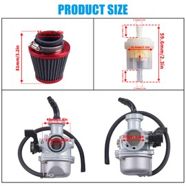 JINGKE 22mm Carburetor Air Filter Set For 110cc 125cc SSR CRF50 Pit Dirt Bike Sunl Pit bike ATV Taotao