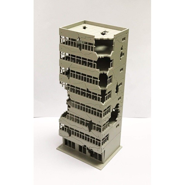 Outland Models Railway Scenery City Ruin Building Abandoned Tall Office