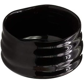 HARU MATCHA - Black Ceramic Matcha Bowl - Green Tea Cup - Traditional Chawan For Ceremony And Daily Use (black, 4.7 x 4.7 x 3)