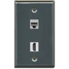 RiteAV - 1 Cat6 Ethernet and 1 HDMI Port Wall
