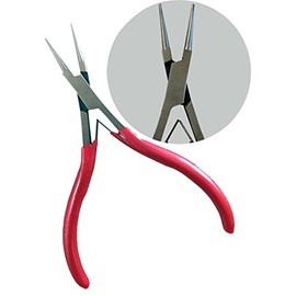 JEWEL TOOL 5.5" (14 cm) Stainless Steel Circular Nose Plier | Ideal for Jewelry Repair and Design | Double Spring Action
