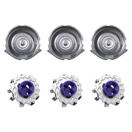 lingsee HQ8 3Pcs Complete Head Replacement Part Part Fit for HQ8 HQ8445, HQ8825, HQ8830, HQ8845, HQ8850, HQ6075, HQ7340, PT710 AT750, 8880XL, 8891XL, 8892XL, 8894XL, 8895XL