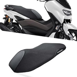 MAORANG For NMAX155 NMAX125 NMAX150 2025 Motorcycle Seat Cover Sunscreen Thick Honeycomb Construction Burnproof Breathable Waterproof Leather Seat Cover Anti-Slip Protective Cover for nmax 155 125 150