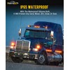 Partsam Pair Truck Trailer 52 LED Red/Amber Square Double Face
