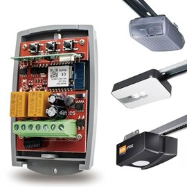 Selridasia 2-Channel Smart Garage Door Opener 2.4GHz WiFi WLAN Receiver Compatible with Ecostar Liftronic Novoferm Novoport Normstahl Garage Door Opener