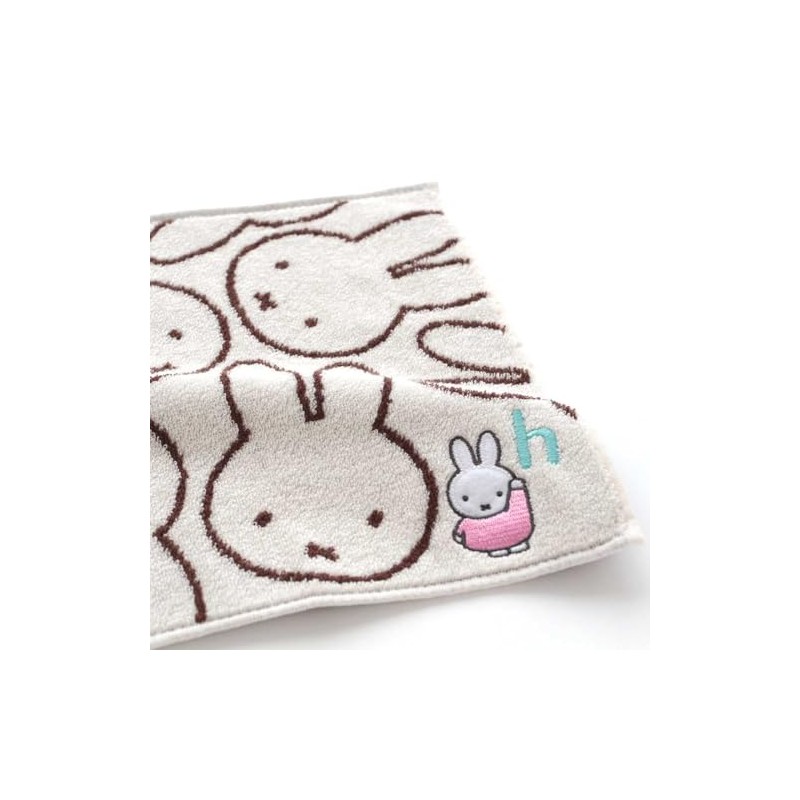 Miffy Initial Towel Handkerchief, Women's Towel, Hand Towel, Approx. 9.8