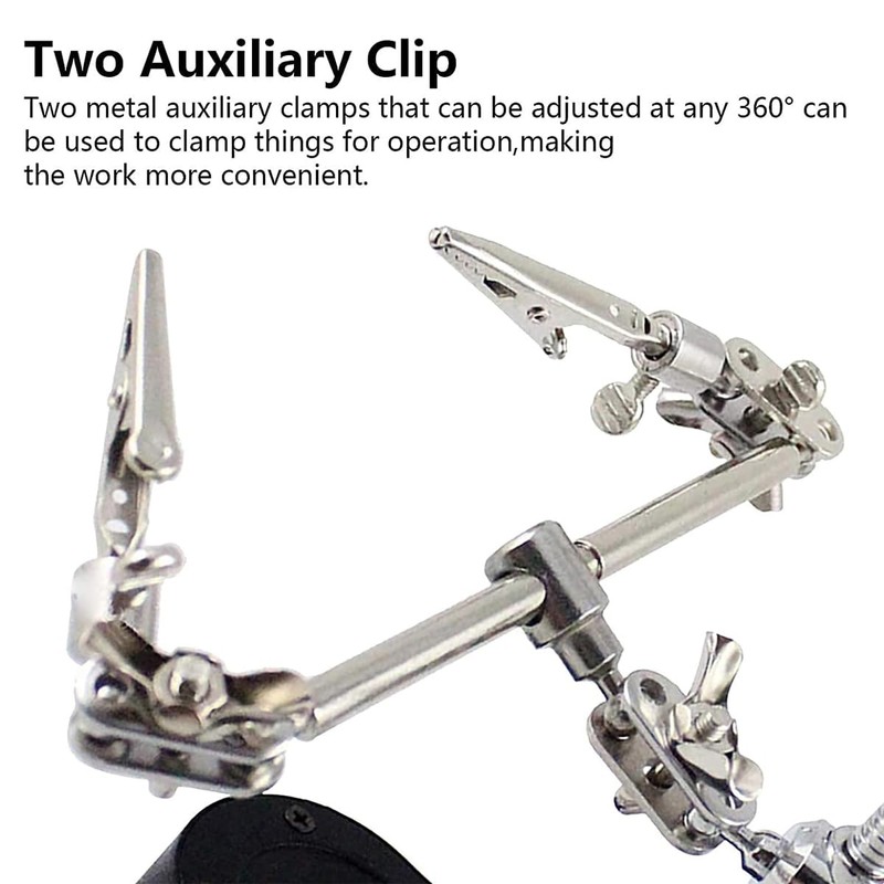 AIMALL LED Magnifier Soldering Iron Stand, Third Hand Helping Station