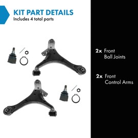 TRQ Front Lower Control Arm with Ball Joint Set Compatible with 2003-2011 Honda Element