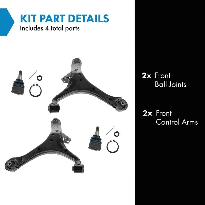 TRQ Front Lower Control Arm with Ball Joint Set Compatible