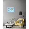 artboxONE Poster 30 x 20 cm for Children Animal Map