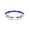 AFFY Round Shape Simulated Blue Sapphire Full Eternity Band Ring