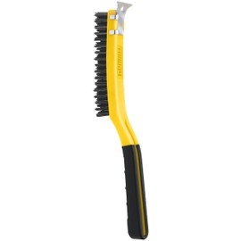 ALLWAY SB319 Soft-Grip Carbon Steel Wire Brush with Scraper