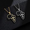 Stainless Steel Hollow Out Africa Map Motherland Pendant Necklace one