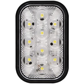 Maxxima Rectangular White Back Up - 10 LED