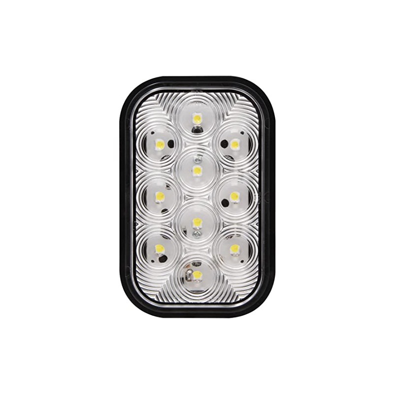 Maxxima Rectangular White Back Up - 10 LED