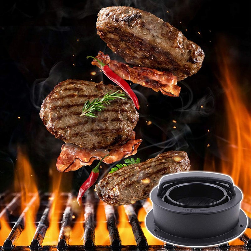 Burger Press, Hamburger Press Patty Maker With 100Pcs Hamburger Patty