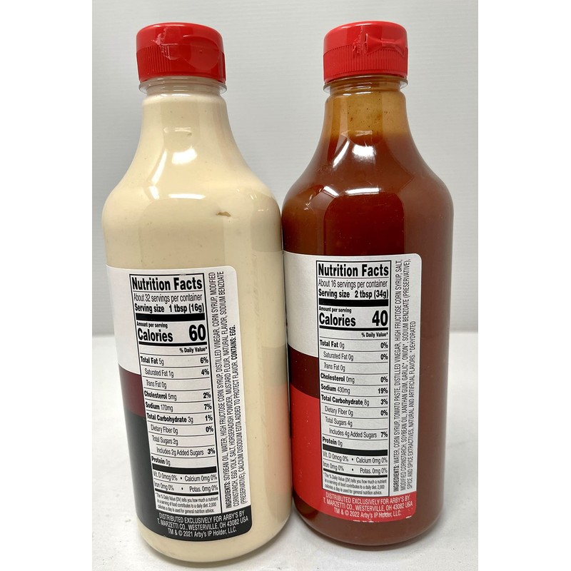 Arby's Sauce & Horsey Sauce 16oz bottles 2 pack And