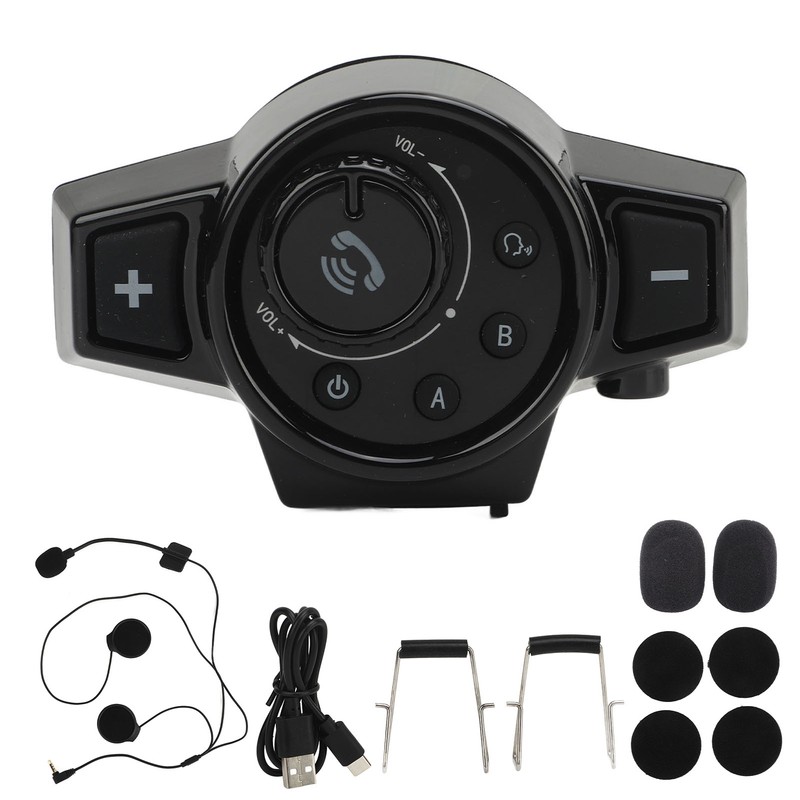 Motorcycle Helmet Bluetooth Headset Waterproof Bluetooth 5.0 Motorcycle Intercom Riding