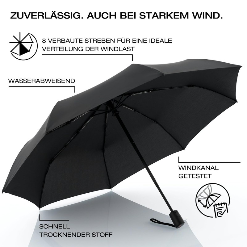 Knirps I.200 Medium Duomatic Pocket Umbrella - Exclusive Handle Design