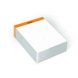 RHODIA 194048C - Memo Pad N°13 Orange - A6 11.5 x 16 cm - Dot (Dotted) - 240 Sheets 80g/m - Practical and Compact - Rhodiatime Collection