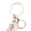 2Pcs Keychain Pendant Pearl DiamondStudded Fruit Shape Key Ring Girl