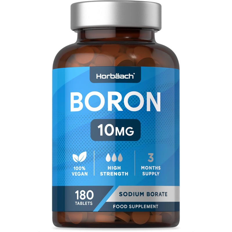Boron 10mg | High Strength Boron Supplement | 180 Vegan