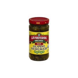 La Preferida Organic Hot Jalapeño Nacho Slices (Spicy Pickled Peppers with Carrots) – USDA Certified, No Added Sugar. Great on Nachos, Tacos & Bowls, 11.5oz. (Pack of 4)