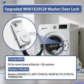 Upgraded WH01X29528 Washer Door Lock for General Electric GE Washer, Replace AP6985313, EAP12749276, 4958749, PS12749276, PD00060769