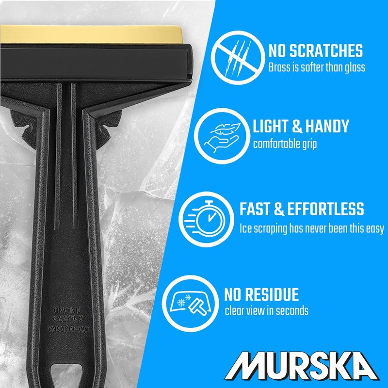 Car Ice Scraper Brass Blade - fast, easy & efficient
