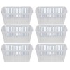 Transparent plastic baskets, 25 cm, Set of 6.