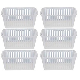 Transparent plastic baskets, 25 cm, Set of 6.
