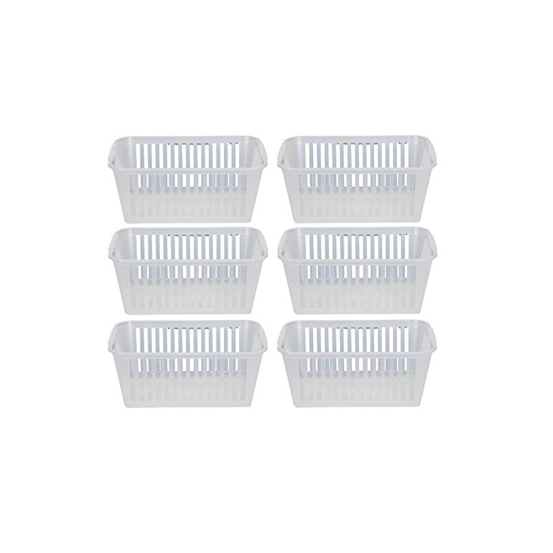 Transparent plastic baskets, 25 cm, Set of 6.