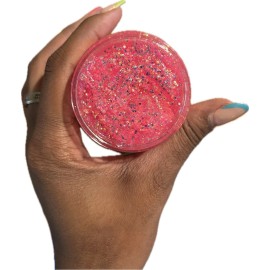 BG Accessories Handmade Glitter Hair Gel Hot Pink Sparkly Pink Hair Gel Skin Safe 2oz Fine